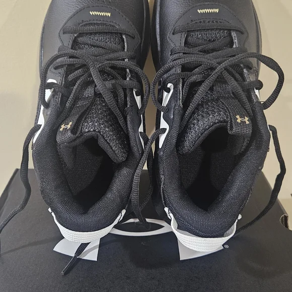 Under Armour UA Jet Basketball Shoes Black White Gold - Picture 7 of 7